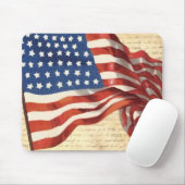 Vintage amerikanische Flagge Mousepad (Mit Mouse)