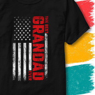 Vintage Amerikanische Flagge Opa Bester Opa Aller T-Shirt