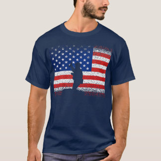 Vintage amerikanische Flagge Outdoor 4. Juli Wom T-Shirt