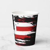 Vintage amerikanische Flagge Pappbecher (Rückseite)