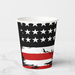 Vintage amerikanische Flagge Pappbecher