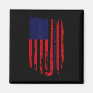 Vintage-Amerikanische-Flagge-Patriotischer-Field-H Magnet