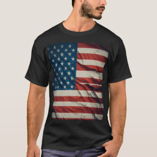 Vintage-amerikanische Flagge Patriotischer USA-Sto T-Shirt