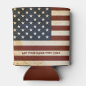 Vintage amerikanische Flagge Personalisiert Kann k Dosenkühler (Rückseite)