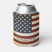 Vintage amerikanische Flagge Personalisiert Kann k Dosenkühler (Kanne Rückseite)