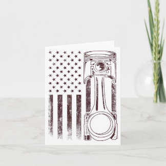 Vintage amerikanische Flagge Pistole Funny Muscle  Karte