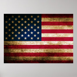 Vintage amerikanische Flagge Poster