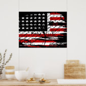 Vintage amerikanische Flagge Poster (Küche)