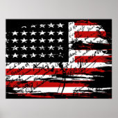 Vintage amerikanische Flagge Poster (Vorne)