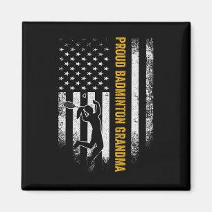 Vintage amerikanische Flagge Proud Badminton Grand Magnet