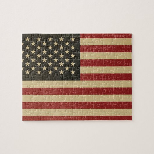 Vintage amerikanische Flagge Puzzle (Horizontal)