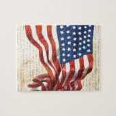 Vintage amerikanische Flagge Puzzle (Horizontal)