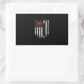 Vintage amerikanische Flagge Rechteckiger Aufkleber (Tasche)