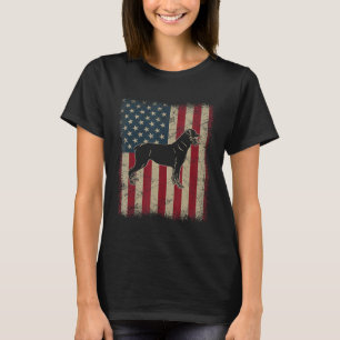 Vintage amerikanische Flagge Rottweiler Hund Lover T-Shirt