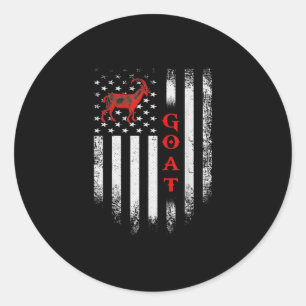 Vintage amerikanische Flagge Runder Aufkleber