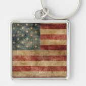 Vintage amerikanische Flagge Schlüsselanhänger (Vorne)