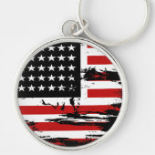Vintage amerikanische Flagge Schlüsselanhänger (Vorne)