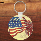Vintage amerikanische Flagge Schlüsselanhänger (Vorderseite)