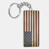 Vintage amerikanische Flagge Schlüsselanhänger (Vorderseite links)
