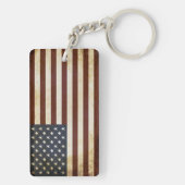 Vintage amerikanische Flagge Schlüsselanhänger (Rückseite)