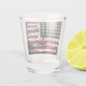 Vintage amerikanische Flagge Schnapsglas (Rückseite)