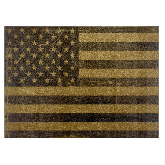 Vintage amerikanische Flagge Schneidebrett (Vorderseite)