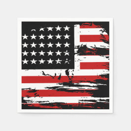 Vintage amerikanische Flagge Serviette