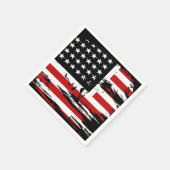 Vintage amerikanische Flagge Serviette (Ecke)