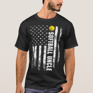 Vintage-amerikanische-Flagge-Softball-Onkel-Weihna T-Shirt