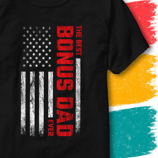 Vintage amerikanische Flagge Stiefvater Bester Bon T-Shirt