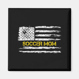 Vintage-Amerikanische-Flagge-Stolze-Fußball-Mama-F Magnet