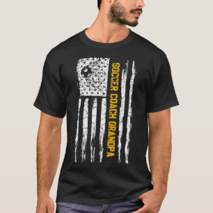 Vintage-amerikanische Flagge stolzer Fußballtraine T-Shirt