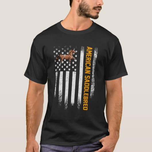 Vintage amerikanische Flagge T-Shirt (Vorderseite)