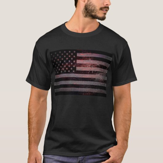Vintage amerikanische Flagge T-Shirt (Vorderseite)