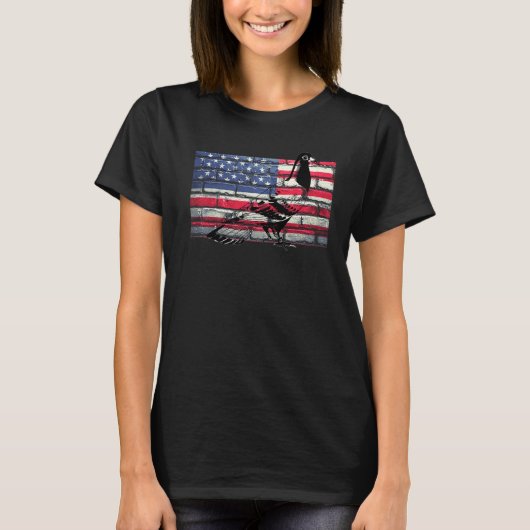 Vintage amerikanische Flagge T-Shirt (Vorderseite)