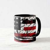 Vintage amerikanische Flagge Tasse (VorderseiteRechts)