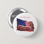 Vintage amerikanische Flagge Thunder_Cove Button (Vorne & Hinten)