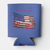 Vintage amerikanische Flagge Thunder_Cove Dosenkühler (Vorderseite)