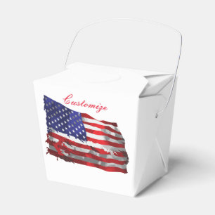 Vintage amerikanische Flagge Thunder_Cove Geschenkschachtel