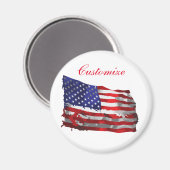 Vintage amerikanische Flagge Thunder_Cove Magnet (Vorderseite/Rückseite)