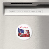 Vintage amerikanische Flagge Thunder_Cove Magnet (In Situ (Geschirrspüler))