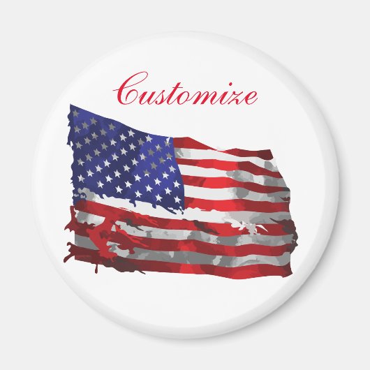 Vintage amerikanische Flagge Thunder_Cove Magnet (Vorne)