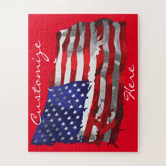 Vintage amerikanische Flagge Thunder_Cove Puzzle (Vertikal)