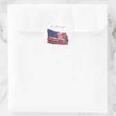 Vintage amerikanische Flagge Thunder_Cove Runder Aufkleber (Tasche)