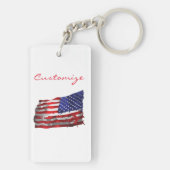 Vintage amerikanische Flagge Thunder_Cove Schlüsselanhänger (Rückseite)