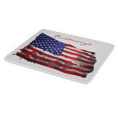 Vintage amerikanische Flagge Thunder_Cove Schneidebrett (Ecke)
