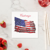 Vintage amerikanische Flagge Thunder_Cove Serviette (Beispiel)