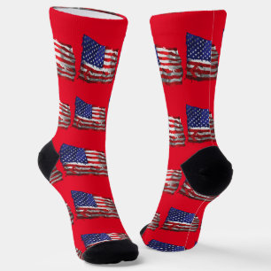 Vintage-amerikanische Flagge Thunder_Cove Socken