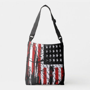 Vintage amerikanische Flagge Tragetaschen Mit Langen Trägern