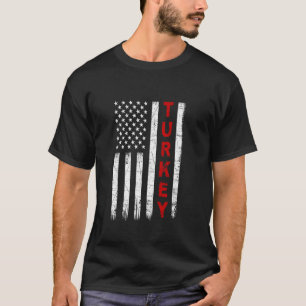 Vintage amerikanische Flagge Türkischer Turk Patri T-Shirt
